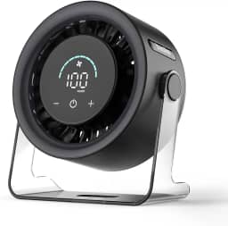 Basike Ventilador de Mesa USB, 3 Velocidades Super Silencioso, Portátil Ideal para Escritório, Computador, Quarto, Estudos e Viagens Ventilador Pequeno com Base Antiderrapante (Preto)