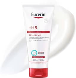 EUCERIN Gel Creme Hidratante Corporal pH5 200ml, Textura Ultraleve, Dexpantenol, Hidratação Diária, Pele Sensível e Seca