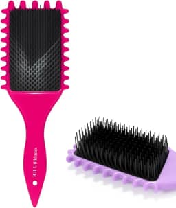 Escova Cabelo Fitagem Cachos Ondulado Finalização Profissional Raquete Wave Mechas - RJI Utilidades