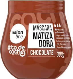Salon Line, Máscara Matizadora, #TodeCacho, Chocolate, Vegano - Para Cabelos Ondulados, Cacheados e Crespos, 300 g