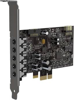 Creative Sound Blaster Audigy Fx V2 Placa de som PCI-e interna atualizável de alta resolução com surround 5.1 discreto e virtual, modo Scout, kit SmartComms para PC