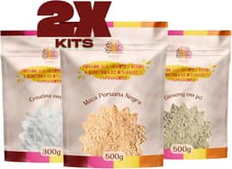 Kit Maca Peruana negra + Creatina + Ginseng| Energia e Performance Natural Ca.nuts | Força, Foco e Vitalidade Natural Ca.nuts (2 Kits (6 Pacotes))