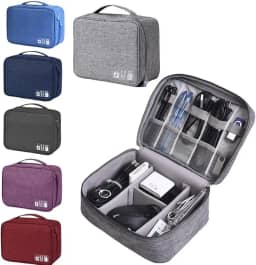 Estojo Organizador de Acessórios Eletrônicos Portátil – Bolsa Multiuso Portátil com Compartimentos