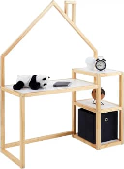 IDIMEX Mesinha Infantil Montessori Madeira Escrivaninha Nivia Natural branco