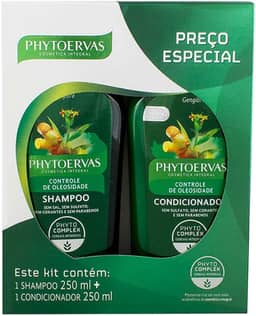 Phytoervas Kit Controle da Oleosidade Shampoo 250 ml + Condicionador 250 ml