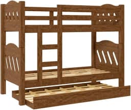 Beliche Treliche Reforçada c/Cama Auxiliar Pérola (Castanho)