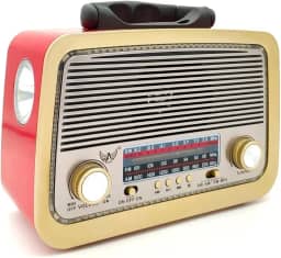 Rádio Retro A3199T Lanterna Bluetooth Fm Pendrive (Vermelho)