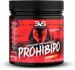 3VS Nutrition Pré Treino Prohibido 360g Sabor Citrus