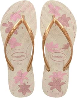 Chinelo Havaianas Slim Organic Preto Rosa