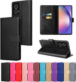 Capa Capinha Protetora Celular Carteira Flip Couro Compatível MotoroIa Moto G35 Proteção Premium [DPF] (PRETO)