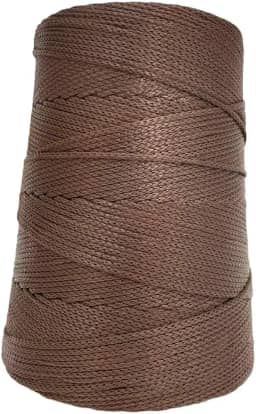 Fio nautico 500g 3mm 500m cores Linha Rabo rato bolsa corda cordão polipropileno croche trico cone (Marrom)