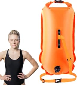 Flutuador de Natação em Águas Abertas, Fancyes Bóia de Natação Inflável, Bóia de Segurança para Treinamento