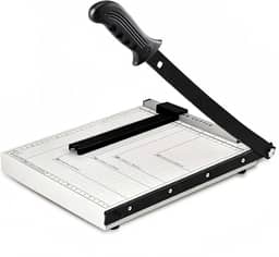 Guilhotina de Papel com Protetor de Segurança e Bloqueio de Lâmina Aparador de Papel Guilhotina para Serviços Gráficos (02-Edição Básica)