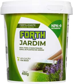 Forth Jardim, Adubo Jardim, Plantas, Fertilizante, Nutrição Equilibrada, NPK, Fórmula Granulada, Gramados, Arbustos, Árvores, Plantas Ornamentais, Balde de 400g
