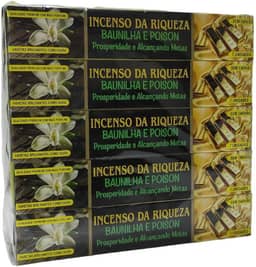 Incenso da Riqueza Baunilha e Poison - Prosperidade e Acançando Metas 3cxs.7v