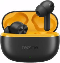 realme Fones de ouvido intra-auriculares Buds T200 Lite Bluetooth, 4 microfones, AI ENC para chamadas, reprodu��o total de 48 horas com carregamento r�pido e TWS para jogos de baixa lat�ncia, Google