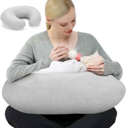 Almofada de Amamentação, Almofada Amamentação, Design Ergonômico para Mamadeiras e Itens Essenciais de Amamentação, Conforto Aprimorado para Suporte Máximo