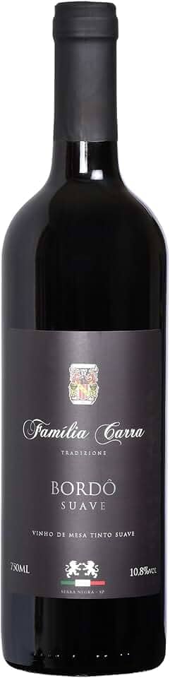 Vinho Bordô Suave Família Carra 750 ml Gourmet Present Drink Especial Natal Coquetel Exótico Premium