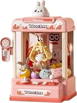 Máquina Pega Ursinhos com Garra – Brinquedo Infantil com Fichas e Brindes Diversão em Casa - Rosa