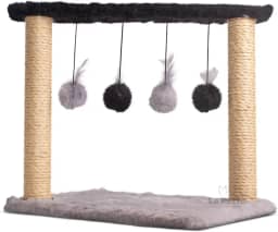 Arranhador para Gatos Poste com 4 brinquedos Cat Line (Lunar Black)