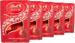 5 Caixas de 37g, Bombons de Chocolate Suiço, Lindt Lindor
