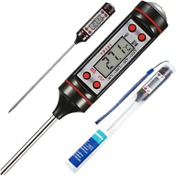 Termômetro Digital Culinário Display De Alta Precisão Para Alimentos Fácil Leitura Suporta Temperaturas até 300°C - Comidas, Líquidos, Carnes, Fornos e Cozinha - Alta Durabilidade Premium