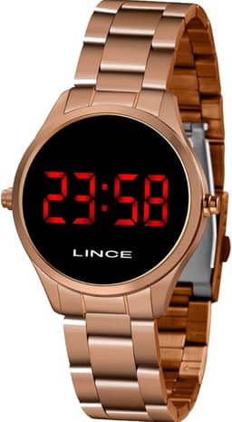 Relógio Lince Feminino Digital Rose LED Vermelho MDR4618L