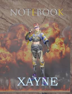 Free Fire Xayne Notebook