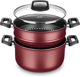 Cozivapor Panela de Cozimento A Vapor Antiaderente Cereja, MTA