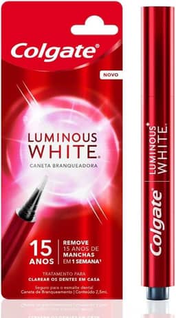 Caneta Clareadora Dental Colgate Luminous White Para Uso Noturno e Fácil de Usar 2,5 ml