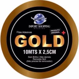 Fita Protese Capilar 10m Larga 2,54cm Amarela Dupla Face Não Derrete