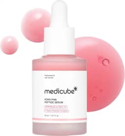 medicube Salmon Dna Pdrn Pink Peptide Serum, Peptídeo Glow, Niacinamida, Hidratante E Firmador, Tom De Pele Irregular, Cuidados Com A Coreanos, 1,01 Fl.Oz. (1,01 Fl.Oz., Pdrn)