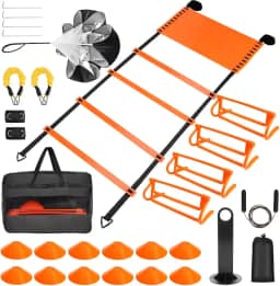 Kit Funcional, Conjunto de 23 peças Cones de Treinamento Funcional, Kit Funcional Treino Completo, Kit Treino Futebol Agilidade, Fisioterapia Equipamentos, Cones, Kit Fisioterapia