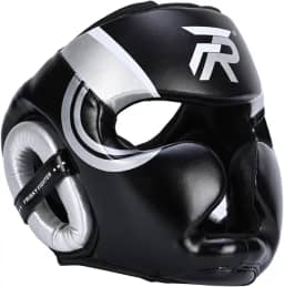 oshhni Capacete de boxe para testa e ouvido, proteção facial completa para sparring, luta, karatê, muay thai, Prata M