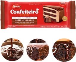 Barra de Chocolate Fracionado Confeiteiro Ao Leite 1,010kg - Harald