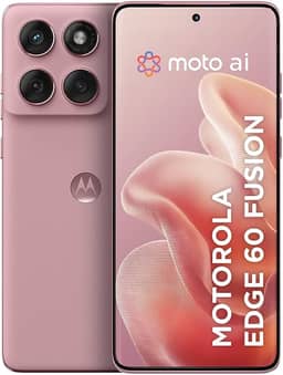 Smartphone Motorola Edge 60 Fusion 5G - 256GB 16GB (8GB RAM+8GB Ram Boost) 50MP Sony AI Camera IP68 NFC - Rosa