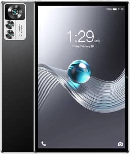Tablet de 10.1 polegadas, Android 13 Tablet, 6GB RAM + 128GB ROM, Processador de 8 núcleo，WiFi, Bluetooth (Preto)