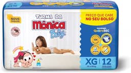 Fralda Turma da Mônica Baby Jumbinho XG 12 Unidades