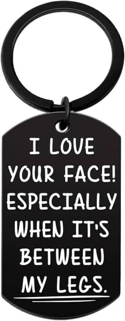 Ikacvb Presentes de Dia dos Namorados para ele Namorado Marido Chaveiros Engraçados Namorado Aniversário Aniversário Ideias de Presente de Natal Pequenas Meias Impertinentes para Homens 2024, Preto, P