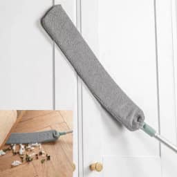 ESPANADOR PARA CASA ESCOVA DE POEIRA DOBRAVÉL EM MICROFIBRA COM HASTE EM ALUMÍNIO EXTENSIVA FLEXÍVEL LAVÁVEL PARA MOVÉIS, CANTOS DE SOFÁ, TETO E EMBAIXO DE MÓVEIS - MOLHADO OU SECO