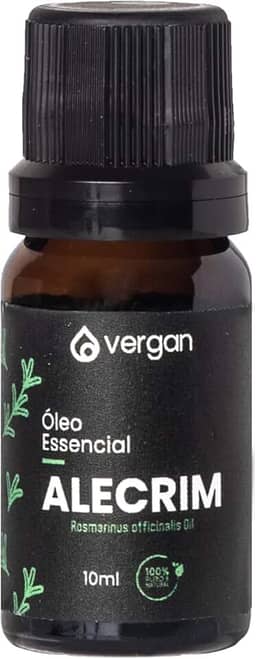 Óleo Essencial de Alecrim Puro 10ml – Natural, Aromático, Para Aromaterapia, Massagem, Cabelos e Banho | Marca Vergan