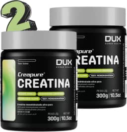 2 Creatinas DUX 100% pura selo CREAPURE de qualidade 300g | Creatina ganho de força energia e resistência