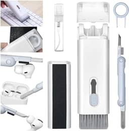 Kit de Limpeza 7 em 1 para Eletrônicos – Teclado, Notebook, Celular e Fones com Escova Antipó, Flanela e Removedor de Teclas