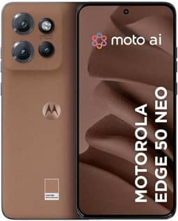 Smartphone Motorola Edge 50 Neo 5G - 256GB 16GB (8GB RAM+8GB Ram Boost) 50MP Sony Camera Moto AI Ultrarresistencia militar Mocha Mousse - Vegan Leather