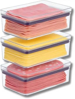 Kit 3 Potes Herméticos Porta Frios 770ml Empilháveis