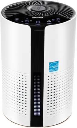 Kenmore Purificadores de ar PM1010 para quarto de até 348 m² com filtro HEPA verdadeiro H13, trava para crianças, modo de suspensão para quartos pequenos
