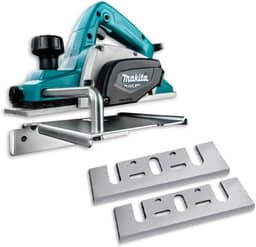 Makita Plaina 220v Elétrica 82mm 3.1/4 M1902B 500W com Facas D16346 para Madeira Carpintaria Marcenaria Acabamento Kit
