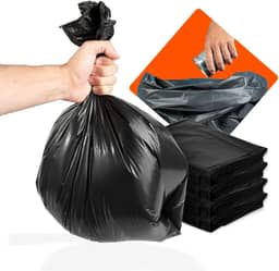 Saco de lixo 30 litros preto reforçado para uso doméstico tamanho ABNT 59cm x 62cm 0,06 micra embalagem econômica com 100 unidades