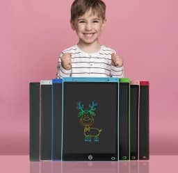 Lousa Mágica Infantil Digital LCD 8,5 Polegadas – Tablet de Escrita Colorida para Desenho, Educativa - Cores Sortidas