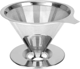 Coador de Café Inox 101 – Filtro Reutilizável em Aço Inoxidável de Malha Fina, Sustentável, Econômico, Sem Papel, Premium